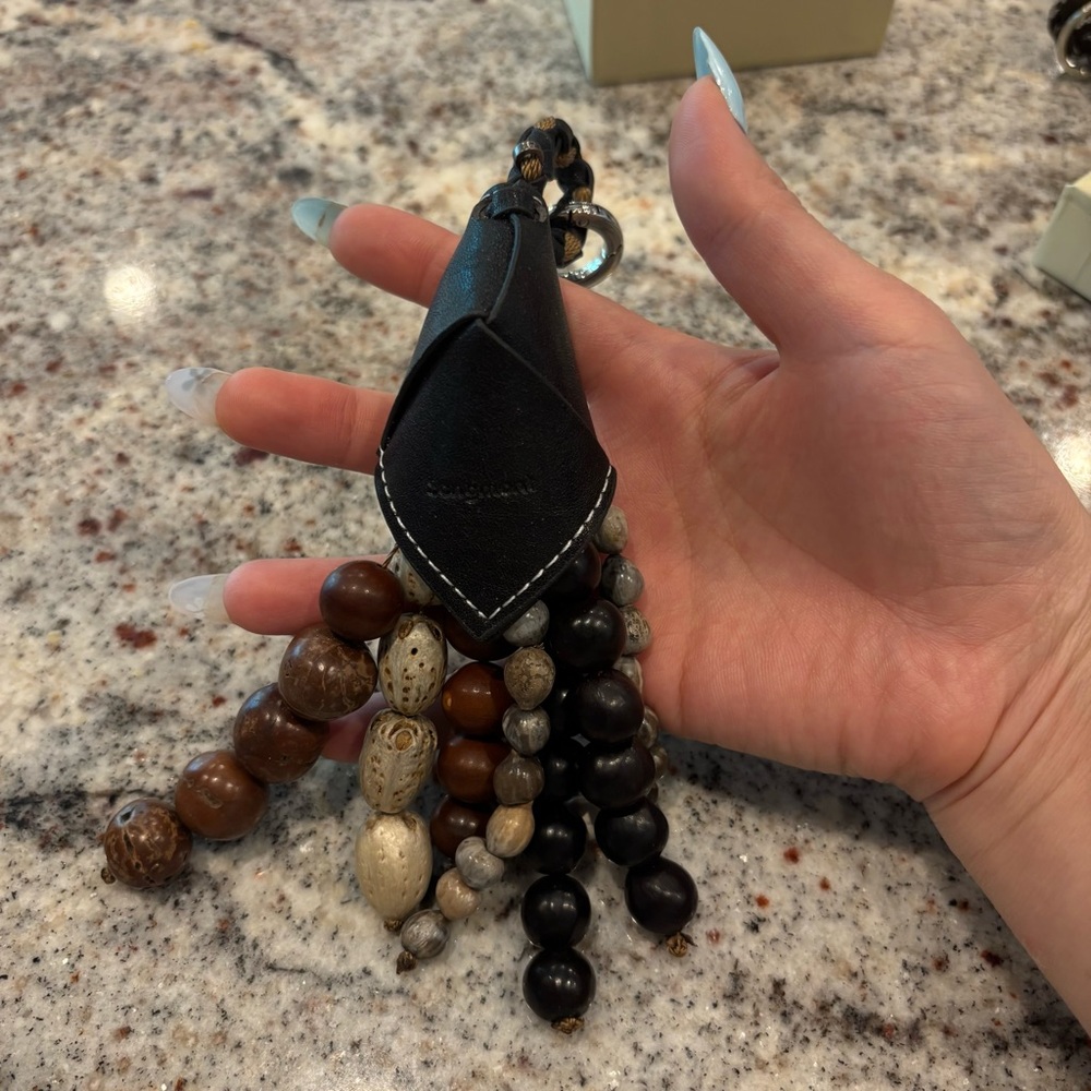Songmont Black and Brown Beaded Key Holder SOLD